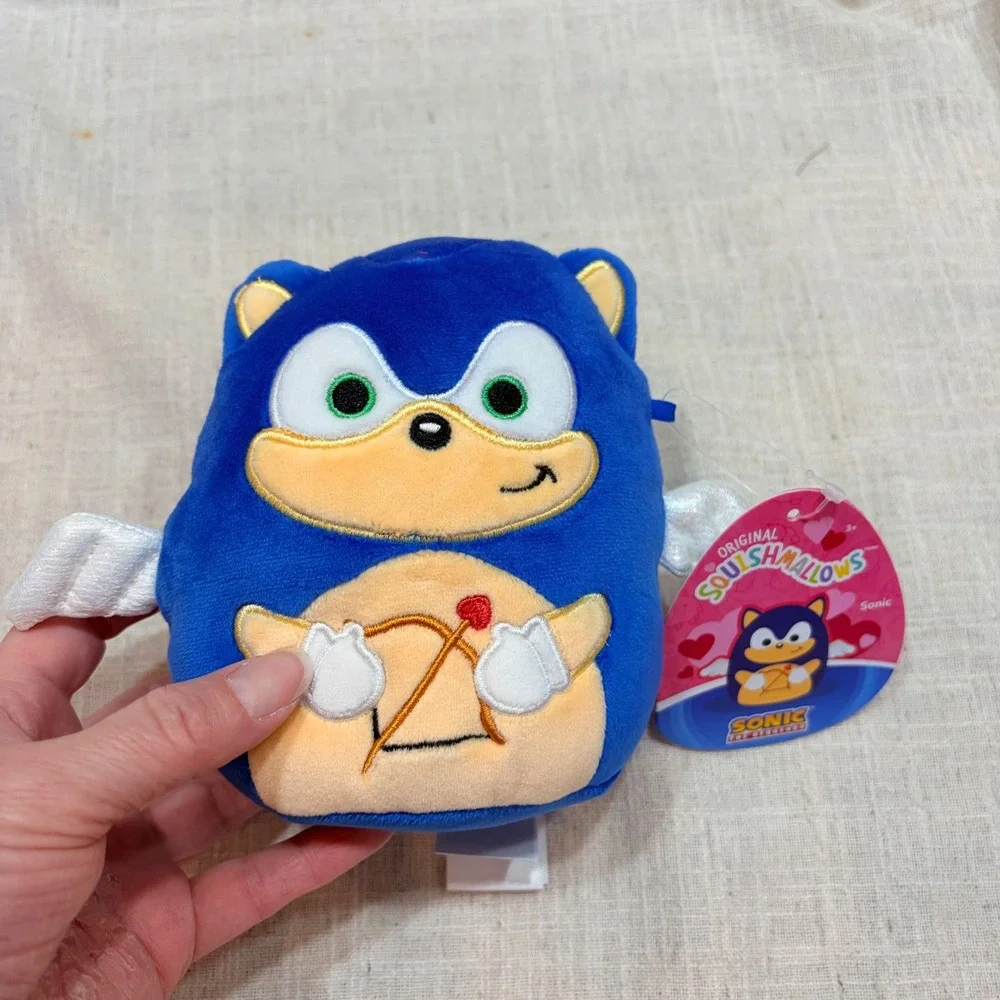 Squishmallows Sonic‎ the Hedgehog Cupid Valentine Angel Wings Plush 5 inch NWT